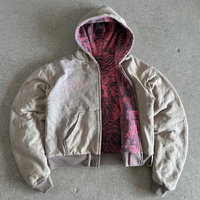 Sweat à capuche zippé 350 GSM 100 % coton avec broderie 3D, coupe oversize, style streetwear, épais, pour l'automne, personnalisable OEM ODM