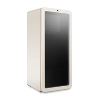 Mini-réfrigérateur double température 180L à porte vitrée, écoénergétique, avec affichage, dégivrage automatique, contrôle LED et refroidissement direct pour bar