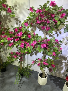 Arbre artificiel réaliste de <span class=keywords><strong>bougainvillier</strong></span> - Arbre fleuri artificiel réaliste et durable dans un <span class=keywords><strong>pot</strong></span> <span class=keywords><strong>blanc</strong></span> pour la maison, les mariages et la décoration - Product Image 5
