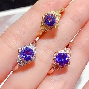 하이 퀄리티 925 스털링 실버 사파이어 보석 반지 클래식 로즈 골드 웨딩 약혼 다이아몬드 결혼식을 위한 고급 패션 - Product Image 3