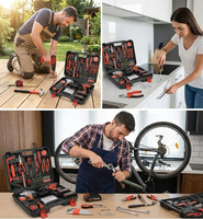 Juego de Herramientas Manuales para el Hogar de 126 Piezas, Caja de Herramientas Combinada, Kits de Reparación de Automóviles, Juego de Herramientas para Regalo, Precio de Fábrica