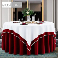 EAST WEST Nappe d'hôtel ronde en polyester 100% personnalisée Nouvelles innovations Diamètre 280 cm Couverture de table d'hôtel de mariage ultra douce