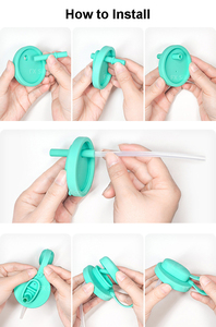 Luftdichte, Staubdichte und Auslaufsichere Wiederverwendbare Silikon-Getränkedosendeckel mit Strohhalm, Dosendeckel mit Griff, Getränkeabdeckung - Product Image 4