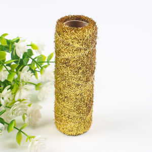 Fil de Polyester de haute qualité nouveau Design métallique argent papillon PP ficelle brillant <span class=keywords><strong>Film</strong></span> décoratif pour tricoter emballage cadeau - Product Image 5