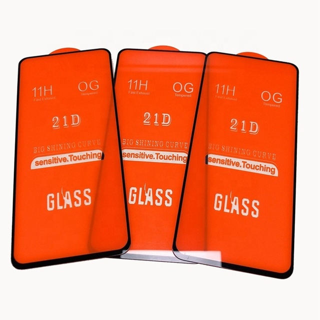 Hot Selling 9H HD 21D Tempered Glass Screen Protector for iPhone 6 8 Plus 13 Mini Pro Max Full Glue Mobile Screen Protectors