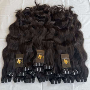 Paquets de cheveux vierges indiens bruts non transformés avec fermeture Hd, paquets de cheveux humains à ondes profondes, paquet de cheveux bouclés bruts - Product Image 2