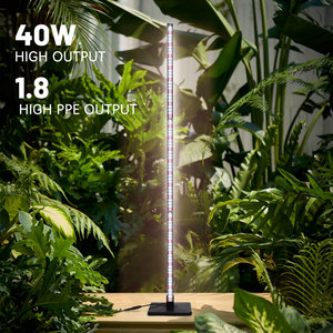 โคมไฟปลูกต้นไม้แบบตั้งพื้น LED ขนาด 56 นิ้ว ความเข้มแสง 58 Umol/s PPF รับประกัน 2 ปี กำลังไฟ 40 วัตต์ ปรับความสูงได้ ให้แสงสว่างเต็มรูปแบบ - Product Image 2
