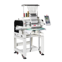 Machine à broder informatisée de haute qualité à 1 tête, machine à broder automatique pour t-shirts, machine à broder à plat pour vêtements, 12 aiguilles