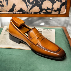 Nouvelles chaussures habillées pour hommes, grande taille, en cuir véritable, pour affaires, bureau, professionnelles, décontractées, style Oxford. - Product Image 5