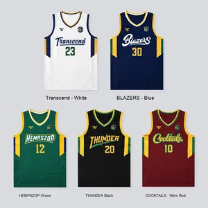 Setelan Jersey rompi basket pria, pakaian disesuaikan polos rompi basket Amerika ukuran besar musim panas untuk murid - Product Image 3
