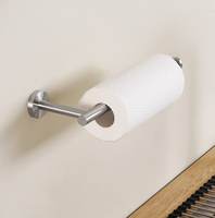 HOMEDEC Porte-rouleau et distributeur de papier essuie-tout mural moderne réglable en acier inoxydable 304 brossé pour cuisine