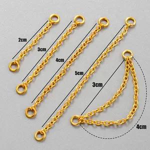 Sold Singly Dual Chain Gold Piercing Jewelry Accessories Dangle Chain Attachement Double Chain Piercing Accessories