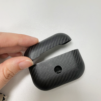 Étui en fibre de carbone noir mat ultra-fin de luxe de haute qualité pour AirPods 3, housse de protection antichoc