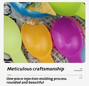 Eisport io nierer Antihaft-Obst dessert Großer runder Löffel Salat qualität Yougrt Plastiks chaufel - Product Image 5