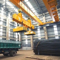 Grue à poutre électromagnétique rotative de type LC de 40 tonnes avec commande PLC et moteur, hauteur de levage de 16 m