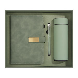 ชุดของขวัญธุรกิจหนังพรีเมียม พร้อมสมุดบันทึก ปากกา และแก้วน้ำ  ปรับแต่งได้สำหรับใช้ในสำนักงาน - Product Image 1