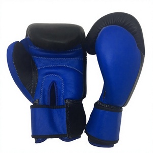 Two Tone Men's 12oz 14oz Customized Color Synthetic Leather <b>Boxing</b> Gloves for Closure Adjustable Wrist Strap for Martial Arts - Product Image 4