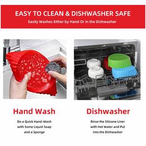 Silicone <b>Round</b> Non-Stick Reusable Oven <b>Baking</b> <b>Tray</b> for Air Fryer Home Use Pizza <b>Baking</b> Molds - Product Image 5