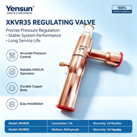 Régulateur de pression vertical en cuivre XKVR35 anti-fuite, vanne de contre-pression à large plage de température pour projets de climatisation commerciale