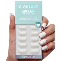 BTArtbox Uñas Postizas de Color Blanco Sólido, Venta al por Mayor, Uñas Postizas Cortas Cuadradas de Gel Suave Hechas a Mano, Reutilizables