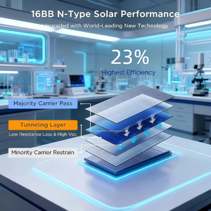 Système de panneaux solaires pliables en silicium monocristallin IBC de niveau commercial 200W, efficacité 23%, TUV pour une charge rapide - Product Image 3