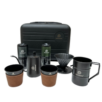 Kit de Preparación de Café Todo en Uno para Exteriores, Diseño Clásico de Acero Inoxidable 304, Ecológico, Excelente Calidad, Marca OEM