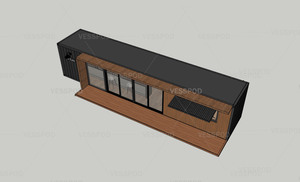 Conteneur maritime modulaire préfabriqué de 40 pieds à usages multiples pour café rapide, café modulaire, bar - Product Image 3
