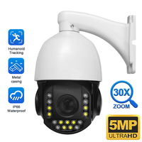 Camhi Pro Caméra IP PTZ dôme extérieure 4,5 pouces avec zoom 30X, vision nocturne 100m, 1080P 5MP 8MP