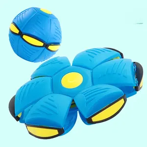 LONGXI blue Magic Balls for kids Flying flying saucer ball transfer Flat Throw Plastic Bouncing Balls Toy Outdoor
