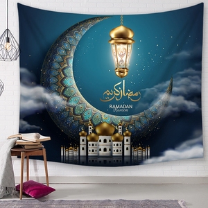 Blu Ramadan lanterne moschea Silhouette luna stelle sfondo musulmano <span class=keywords><strong>Islam</strong></span> Allah arabo islamico pregare arabo Eid sfondo SD818 - Product Image 2