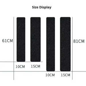เทปกันลื่นสีดำแบบกันน้ำ PVC สำหรับพื้นบันได  แบบด้านเดียว ติดตั้งด้วยน้ำ - Product Image 5