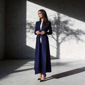 ชุดอาบายะห์พิมพ์ลายจีบผ้าโพลีเอสเตอร์คุณภาพสูงสไตล์ใหม่สำหรับสตรีมุสลิม ดีไซน์หรูหรา รับผลิตตามสั่ง ขายส่ง - Product Image 2