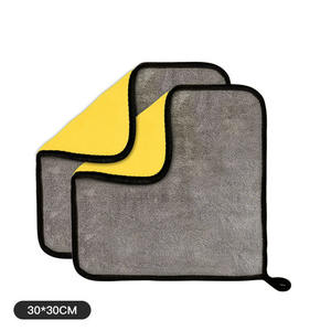 Serviette de lavage de voiture en microfibre double couche absorbante de haute qualité pour le nettoyage et le séchage des voitures - Product Image 4