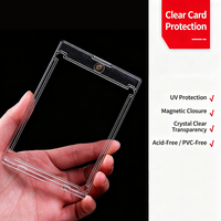 Étui de protection rigide en plastique transparent épais et en aluminium pour cartes de baseball, type Toploader One Touch, vente en gros