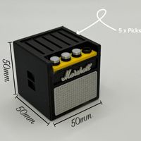Boîte de rangement pour médiators de guitare ukulélé, organisateur de bureau en forme de haut-parleur artistique moderne pour musiciens et guitaristes