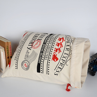 Sacs de Noël en toile personnalisés avec logo, grands sacs cadeaux de Noël à cordon, faible MOQ, vente directe d'usine, possibilité de personnalisation