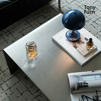 Table basse moderne créative polyvalente minimaliste en acier inoxydable facile à nettoyer pour le salon