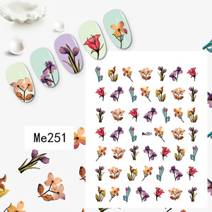 Nouveauté : Autocollants d'art floral estival, décalcomanies en plastique, autocollants pour manucure, accessoires pour nail art - Product Image 5