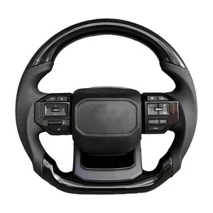 Volant de voiture en fibre de carbone suédé de style sport personnalisé pour Yo Ta Alp ha Rd 2020 - Product Image 1