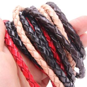 Classic Round Braided <b>Leather</b> Cord Thread String 6mm for DIY Men Women <b>Bracelet</b> & Necklace <b>Leather</b> Cords - Product Image 1