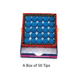 Modernes Set mit 50 Blue Pool Cue Tip Sticks 13mm/12mm Optionen Billard Cue Tips - Product Image 2