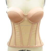Corsé Sexy Transparente de Malla para Mujer WBU-001, Lencería, Body, Corsé Moldeador de Talla Grande para Confección de Vestidos