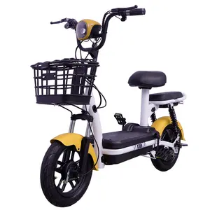 Scooter Electrico Tubeless Reifen 14 Zoll 48V Batterie Power Elektro roller Fahrrad mit Korb