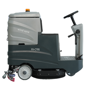 Nhỏ gọn điện mini công nghiệp đi xe tầng scraper cầm tay đi bộ-làm sạch chân không bàn chải quét sàn - Product Image 6