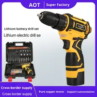 Nouveau jeu de perceuses sans fil 16.8V tournevis électrique multifonction domestique sans brosse batterie Source d'alimentation perceuses électriques alimentées