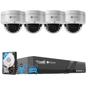 Système de caméra de sécurité CCTV PoE <span class=keywords><strong>NVR</strong></span> 8 <span class=keywords><strong>canaux</strong></span> 4COVR avec disque dur 2 To, 4x 5MP, vision nocturne AI, dôme anti-vandalisme, surveillance domestique OEM - Product Image 1