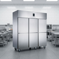 Réfrigérateur vertical commercial de haute qualité, économe en énergie, avec refroidissement par ventilateur et grande capacité pour les restaurants