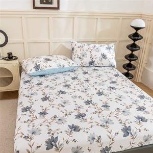 Commercio all'ingrosso 1800 filo di lusso egiziano microfibra lenzuolo stampato floreale Super morbido profondo tasca 4 pezzi Home Hotel - Product Image 5