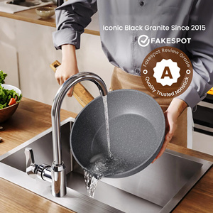 <span class=keywords><strong>Set</strong></span> di Pentole di Lusso in Alluminio con Rivestimento Antiaderente in Ceramica, Padelle e Casseruole Classiche per Cucina Domestica con Logo Personalizzato e Coperchio in Vetro - Product Image 5