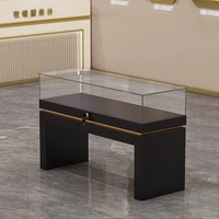 Bijoux laqués en bois fin Jade vitrine éclairage LED pour montre lunettes téléphones mobiles expositions de musée